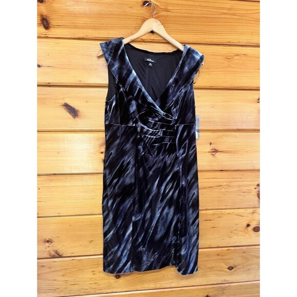 $89 AGB DRESS 14 KNEE LENGTH VELOUR VELVET COKTAIL FANCY EVENING NEW
